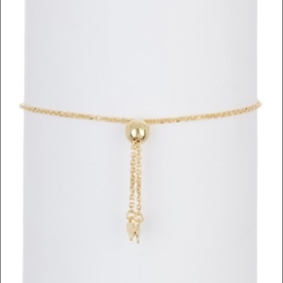 ADORNIA 14K Yellow Gold Bar Station Slide Bracelet - Picture 2 of 8